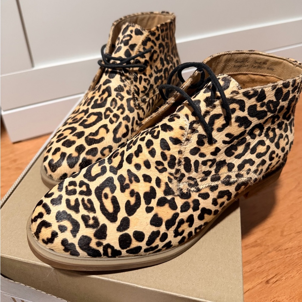 Hush Puppies Leopard Print Ankle Boots